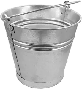 10L Pail Heavy Duty Galvanised Steel Metal Bucket Water Coal Fire Greenhouse