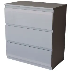 Vida Designs Glinton 3 Drawer Chest (100% FSC), Grey