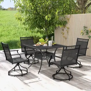 Costway Patio Swivel Dining Chairs Set of 2 Patio Chairs Outdoor Bistro Chairs