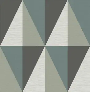 Fine Decor FD25539 Aspect Wallpaper, Green/Grey