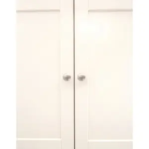 Trevi 2 Door Wardrobe Chrome Knob