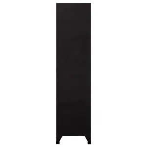 Berkfield Locker Cabinet Black 90x45x180 cm Steel