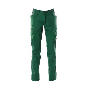 Mascot Accelerate Thigh Pocket Trousers with Stretch Zones - Green   (27) (Leg Length - Regular)