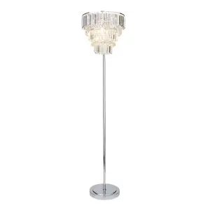 The Lighting Edit Schorr Crystal chrome effect LED Floor lamp