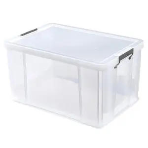 1 x 10 Litre Storage Box For Home Or Office With Strong Snap Closure Lid & Reinforced Base