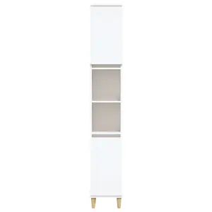 Berkfield Bathroom Cabinet White 30x30x190 cm Engineered Wood