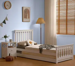 3ft Oxford Bed (White) with Trundle Set