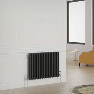 G-Rad Black Triple Column Horizontal Radiator - (H) 600 x (W) 820mm