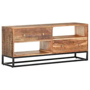 Berkfield TV cabinet 120x30x50 cm Rough Acacia Wood