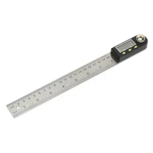 Sealey Digital Angle Rule 200mm/8" Angle Finder Battery Powered AK7200