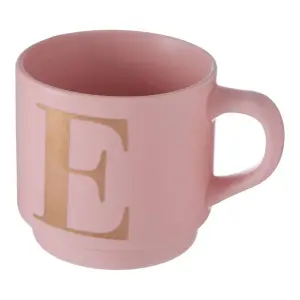 Maison by Premier Signet Pink E Letter Mug