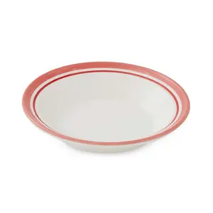 Potter's Stripe Set Of 4 Soup Plates (Set of 4) Red