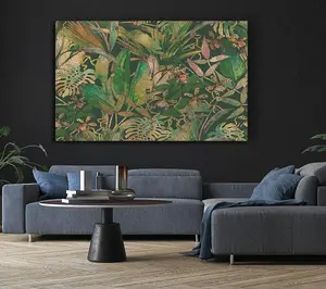 Jungle Flowers Canvas Print Wall Art - Medium 20 x 32 Inches