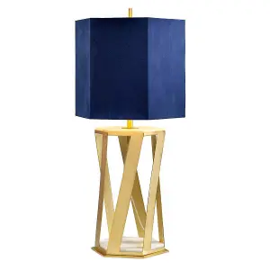 Luminosa Apollo 1 Light Table Lamp Brushed Brass, E27