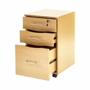 Denzel Under Desk Mobile Pedestal 3 Drawer Unit, Filing Cabinet