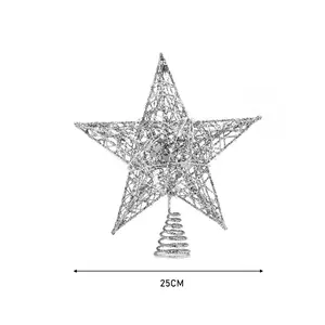 Star Tree Topper Silver / 28cm H x 25cm W