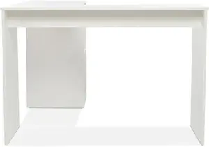 Upsilon L-Shape Computer Desk Zipcode Design Colour: White