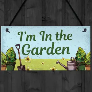 Red Ocean Novelty Garden Hanging Signs And Plaques Backyard Allotment Garden Shed Sign Gifts For Him Her