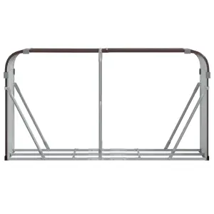 Log Holder Brown 180x45x100 cm Galvanised Steel