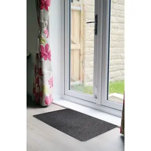 Groundsman Dirt Guard Cotton Plain Door Mat Anthracite (80cm x 50cm)