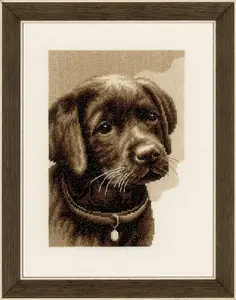 LABRADOR PUPPY - Counted Cross Stitch Kit: Labrador Puppy - Vervaco