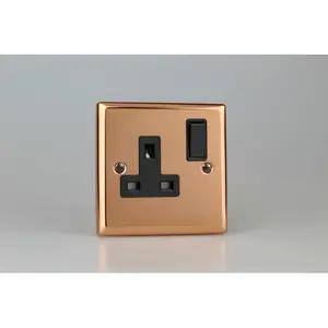 Wall Mounted Socket Copper/Black