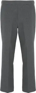 Bonmarche Straight Leg Pull-On Trouser 31in - Grey, Size: 24