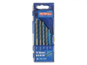 Faithfull  Standard Masonry Drill Set, 5 Piece 5-7mm FAIMDSET5