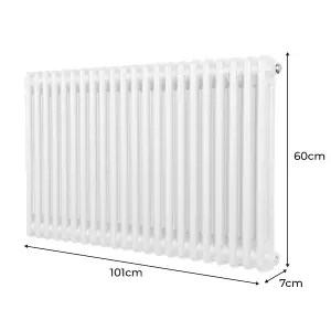 Traditional 2 Column Radiator - 600 x 1012 mm - White