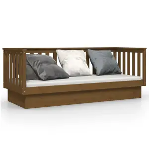 Berkfield Day Bed Honey Brown 75x190 cm Solid Wood Pine