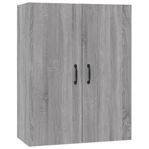 Berkfield Hanging Cabinet Grey Sonoma 69,5x34x90 cm Engineered Wood