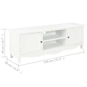 vidaXL TV Cabinet White 120x30x40 cm Wood