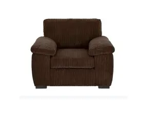 Amalfi Jumbo Cord 1 Seater Sofa Chocolate