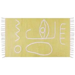 Outdoor Area Rug 80 x 150 cm Yellow YAVU