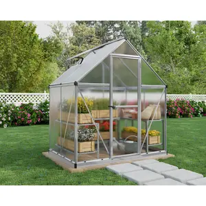 Mythos 6 Ft W x 4 Ft D Greenhouse Green / 208cm H x 185cm W x 126cm D