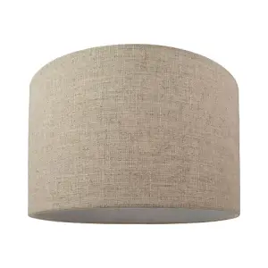 Contemporary and Stylish Natural Linen 14 Lamp Shade in Oatmeal - 35cm Diameter