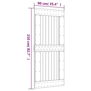 Berkfield Door NARVIK 90x210 cm Solid Wood Pine