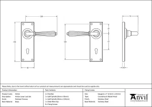 From The Anvil Polished Chrome Hinton Lever Lock Set