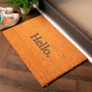 Grey Modern  Hello Dot Doormat