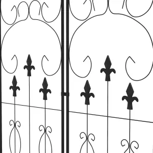 Outsunny Set of 2 Metal Trellis for Climbing Plants, Scrolls Design, 45 x 150cm