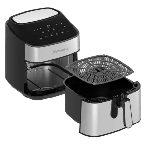 EMtronics Digital Large 9 Litre Air Fryer with 99 Minute Timer - Stainless Steel