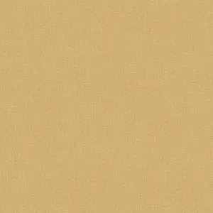 Grandeco Panama Plain Textured Linen Fabric Wallpaper, Yellow