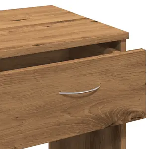 Berkfield Desk Artisian Oak 80x40x75 cm Engineered Wood