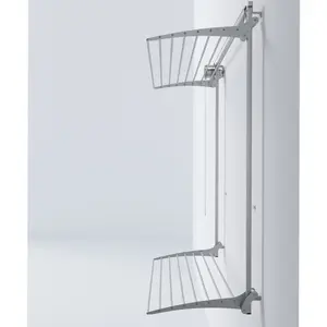 Steel Foldable Wall-Mounted Drying Rack 100cm H x 38cm W x 52cm D