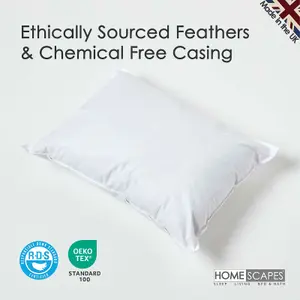 Homescapes Duck Feather Cushion Pads - Luxury Cushion Filler and Inserts 35 x 50 cm (14 x 20")