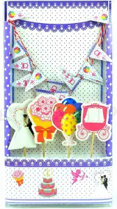 Wedding Topper & Decorations Cake Bunting Party Decorations, Multi