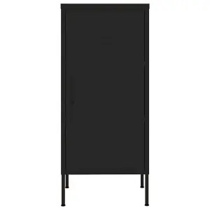 Berkfield Storage Cabinet Black 42.5x35x101.5 cm Steel