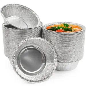 Reusable Baking Foil Tray Pie Containers For Small Tarts And Cakes (Set of 100)