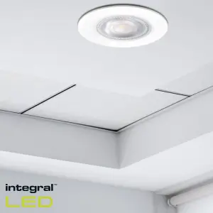 Integral LED Downlight 5.5W 510lm 68mm Cut Out Dimmable 4000K - White (4 Pack)