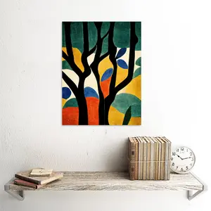 Autumn Trees Minimalist Matisse Style - Print Unframed / 40.5cm H x 30.5cm W